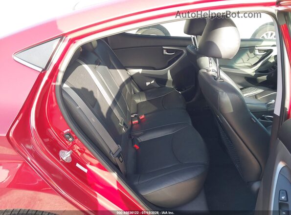 KMHDH4AE4GU598992 2016 HYUNDAI ELANTRA Red VIN კოდის სტიკერის ხედი