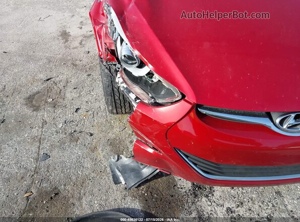 KMHDH4AE4GU598992 2016 HYUNDAI ELANTRA Red წინა ხედი