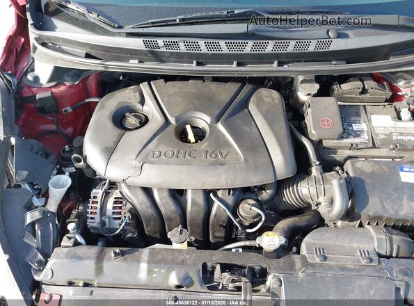 KMHDH4AE4GU598992 2016 HYUNDAI ELANTRA Red უკანა ხედი