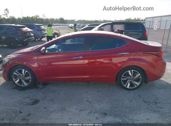 KMHDH4AE4GU598992 2016 HYUNDAI ELANTRA Red 
