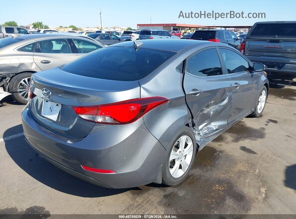 KMHDH4AE4GU610252 2016 HYUNDAI ELANTRA Gray Задня права чверть
