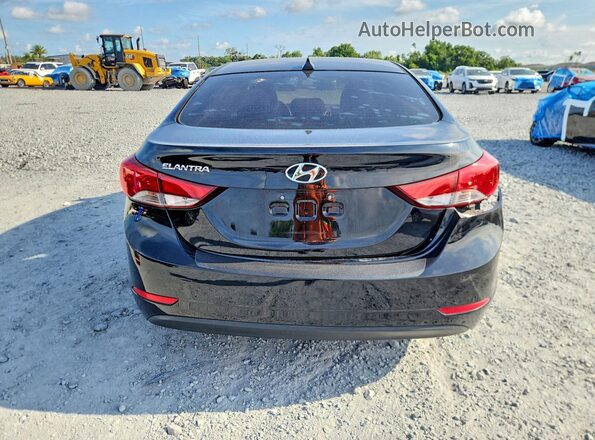 KMHDH4AE4GU646183 2016 HYUNDAI ELANTRA Black Հետևի տեսք