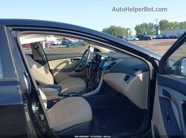 KMHDH4AE5GU487867 2016 HYUNDAI ELANTRA Black წინა სალონის ხედი