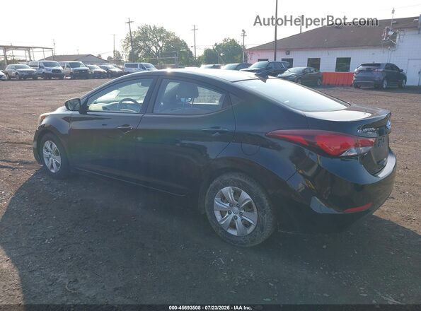 KMHDH4AE5GU487867 2016 HYUNDAI ELANTRA Black უკანა მარცხენა