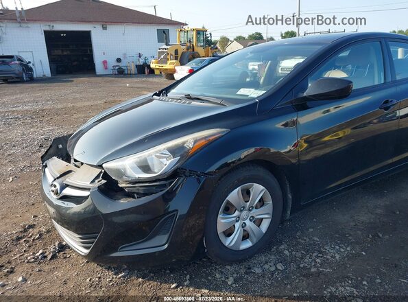 KMHDH4AE5GU487867 2016 HYUNDAI ELANTRA Black წინა ხედი