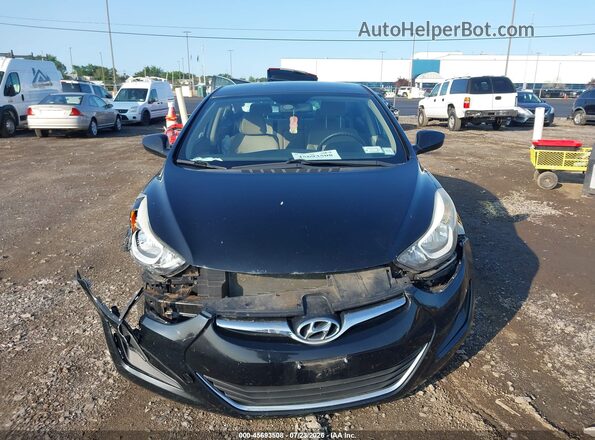 KMHDH4AE5GU487867 2016 HYUNDAI ELANTRA Black უკანა სალონის ხედი