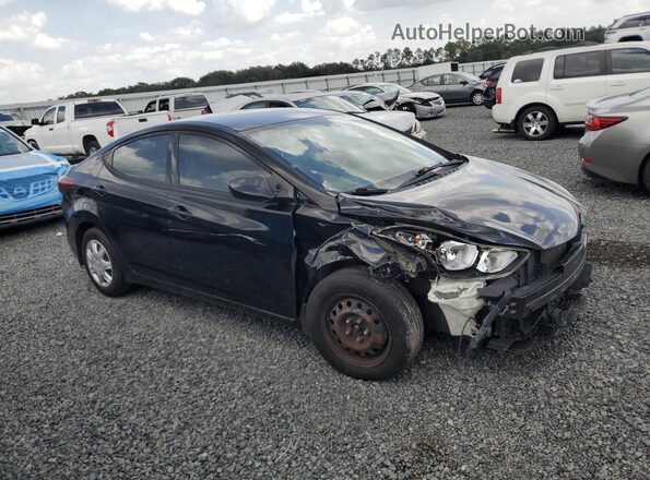 KMHDH4AE5GU529986 2016 HYUNDAI ELANTRA Черный Передняя правая четверть