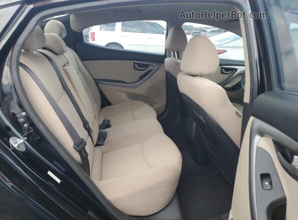 KMHDH4AE5GU529986 2016 HYUNDAI ELANTRA Черный Вид задних сидений