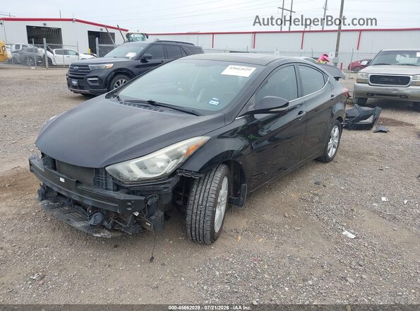 KMHDH4AE5GU566651 2016 HYUNDAI ELANTRA Black Передня ліва чверть