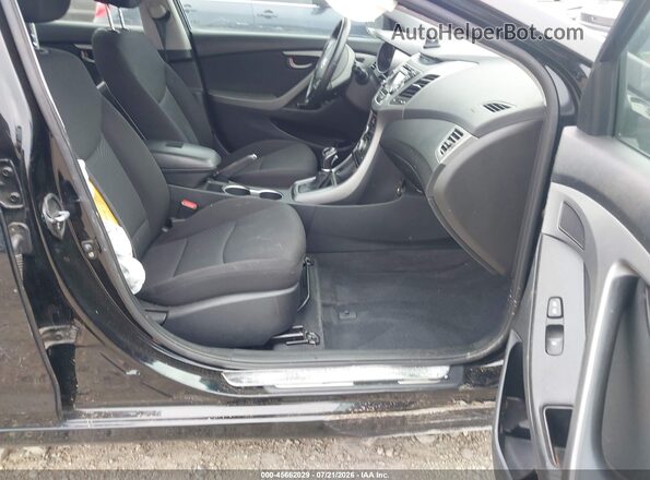 KMHDH4AE5GU566651 2016 HYUNDAI ELANTRA Black Вид салону спереду