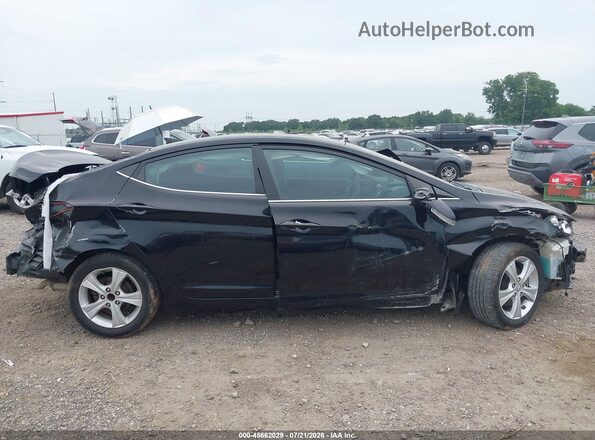 KMHDH4AE5GU566651 2016 HYUNDAI ELANTRA Black Вид задньої частини салону