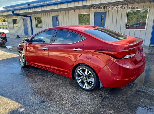 KMHDH4AE5GU631529 2016 HYUNDAI ELANTRA Red Trasero izquierdo