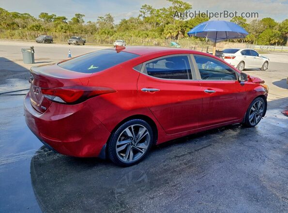 KMHDH4AE5GU631529 2016 HYUNDAI ELANTRA Red Trasero derecho