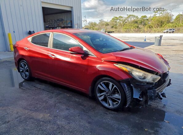 KMHDH4AE5GU631529 2016 HYUNDAI ELANTRA Red Delantero derecho