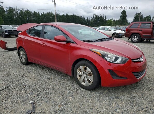 KMHDH4AE6GU489224 2016 HYUNDAI ELANTRA Red Delantero derecho
