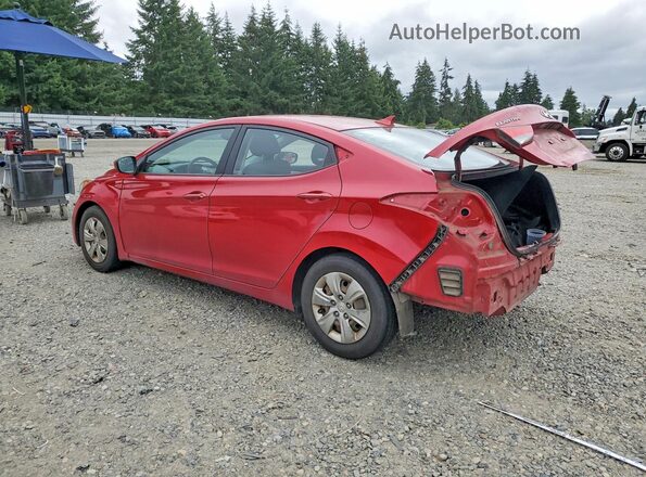 KMHDH4AE6GU489224 2016 HYUNDAI ELANTRA Red Trasero izquierdo