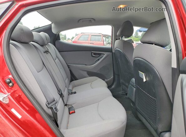 KMHDH4AE6GU489224 2016 HYUNDAI ELANTRA Red Vista de los asientos traseros