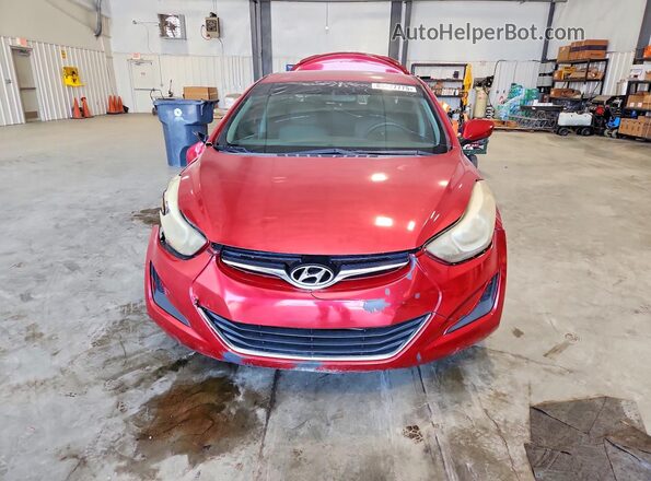 KMHDH4AE6GU526546 2016 HYUNDAI ELANTRA Burgundy Front view
