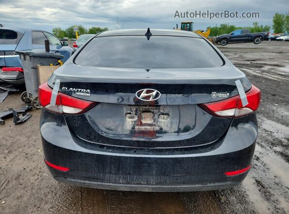 KMHDH4AE6GU591297 2016 HYUNDAI ELANTRA Black Հետևի տեսք
