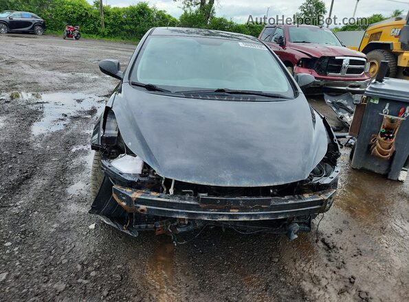 KMHDH4AE6GU591297 2016 HYUNDAI ELANTRA Black Դիմացի տեսք