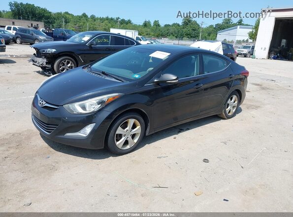 KMHDH4AE6GU606199 2016 HYUNDAI ELANTRA Черный Передняя левая четверть