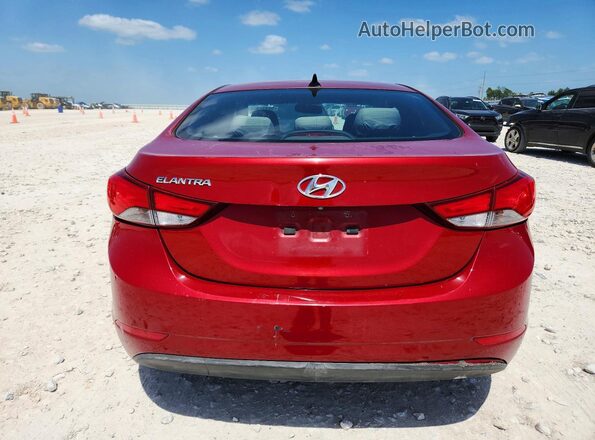KMHDH4AE6GU623343 2016 HYUNDAI ELANTRA Red Vista trasera