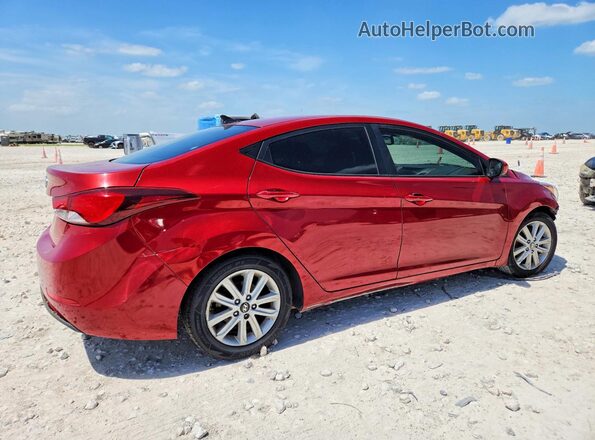 KMHDH4AE6GU623343 2016 HYUNDAI ELANTRA Red Trasero derecho