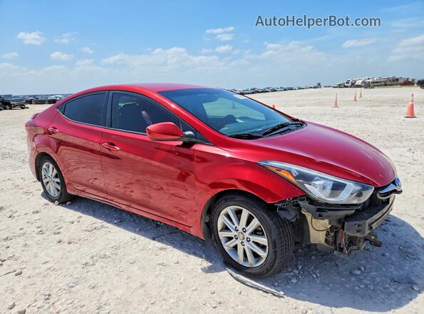 KMHDH4AE6GU623343 2016 HYUNDAI ELANTRA Red Delantero derecho