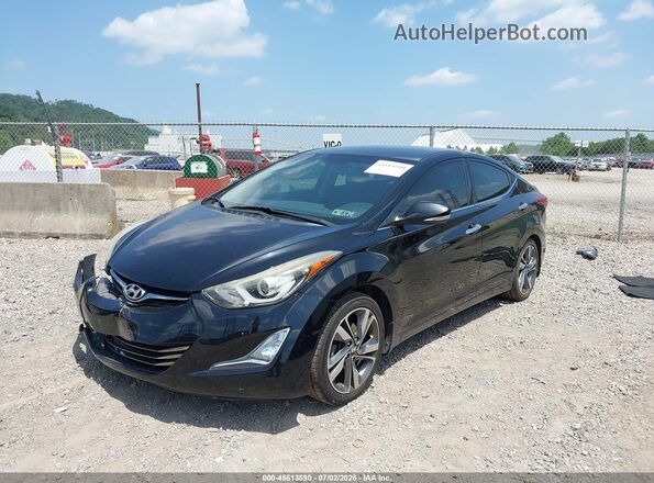 KMHDH4AE6GU626520 2016 HYUNDAI ELANTRA Black Vista tres cuartos delantera izquierda