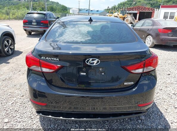 KMHDH4AE6GU626520 2016 HYUNDAI ELANTRA Black 