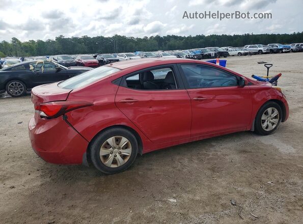 KMHDH4AE7GU478491 2016 HYUNDAI ELANTRA Red უკანა მარჯვენა