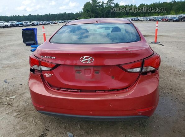 KMHDH4AE7GU478491 2016 HYUNDAI ELANTRA Red უკანა ხედი