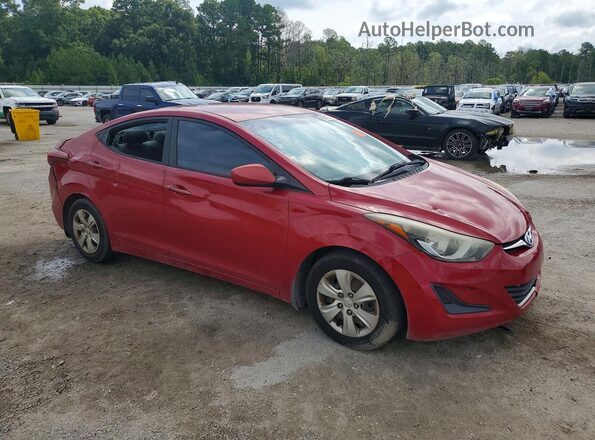 KMHDH4AE7GU478491 2016 HYUNDAI ELANTRA Red წინა მარჯვენა