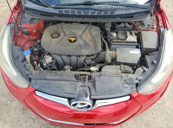 KMHDH4AE7GU478491 2016 HYUNDAI ELANTRA Red უკანა სალონის ხედი