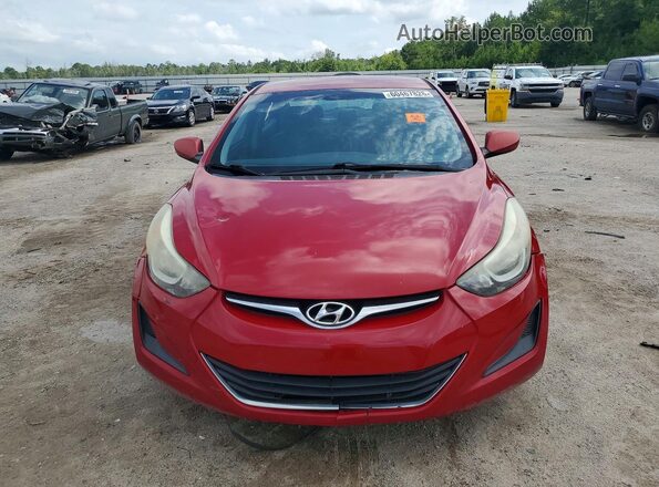 KMHDH4AE7GU478491 2016 HYUNDAI ELANTRA Red წინა ხედი