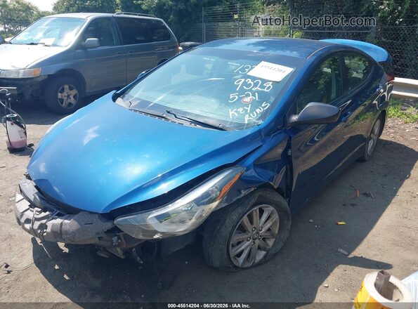 KMHDH4AE7GU489328 2016 HYUNDAI ELANTRA Синий Передняя левая четверть