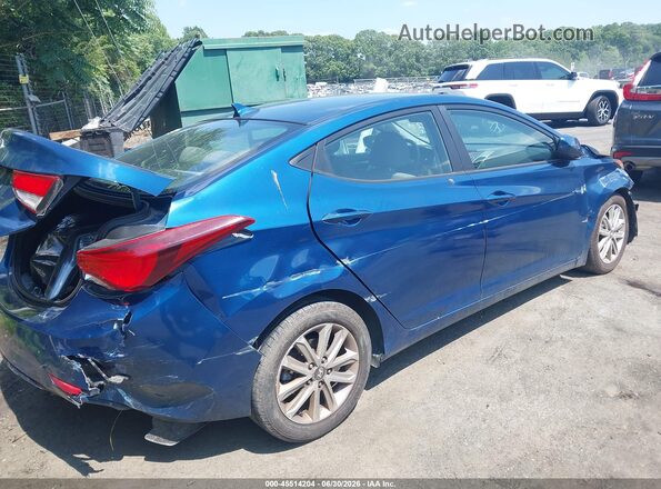 KMHDH4AE7GU489328 2016 HYUNDAI ELANTRA Синий Задняя правая четверть