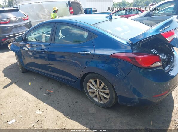 KMHDH4AE7GU489328 2016 HYUNDAI ELANTRA Синий Задняя левая четверть