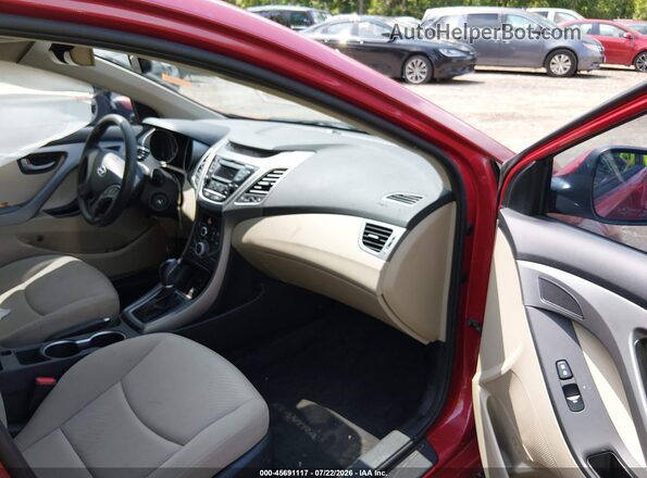 KMHDH4AE7GU514695 2016 HYUNDAI ELANTRA Red Front interior view