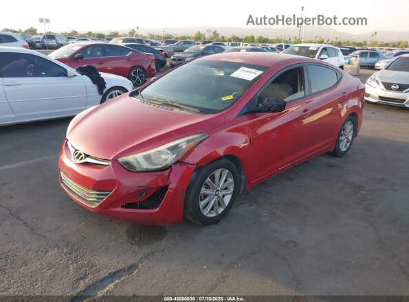 KMHDH4AE7GU532548 2016 HYUNDAI ELANTRA Red Դիմացի տեսք