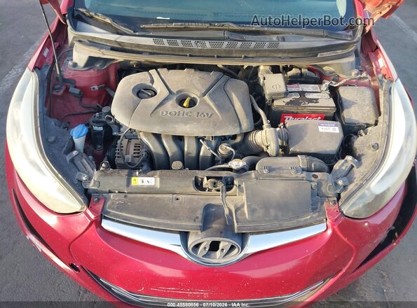 KMHDH4AE7GU532548 2016 HYUNDAI ELANTRA Red Հետևի տեսք