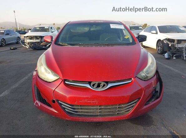 KMHDH4AE7GU532548 2016 HYUNDAI ELANTRA Red Սալոնի հետևի տեսք