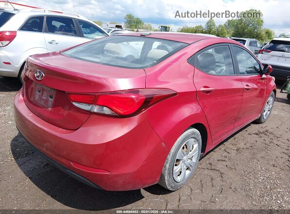 KMHDH4AE7GU533831 2016 HYUNDAI ELANTRA Red Rear right