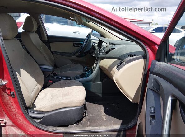 KMHDH4AE7GU533831 2016 HYUNDAI ELANTRA Red Front interior view