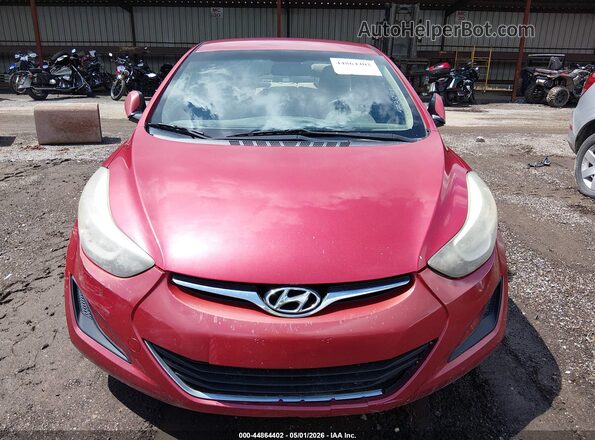 KMHDH4AE7GU533831 2016 HYUNDAI ELANTRA Red Front view