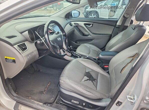 KMHDH4AE7GU553397 2016 HYUNDAI ELANTRA Silver წინა სალონის ხედი