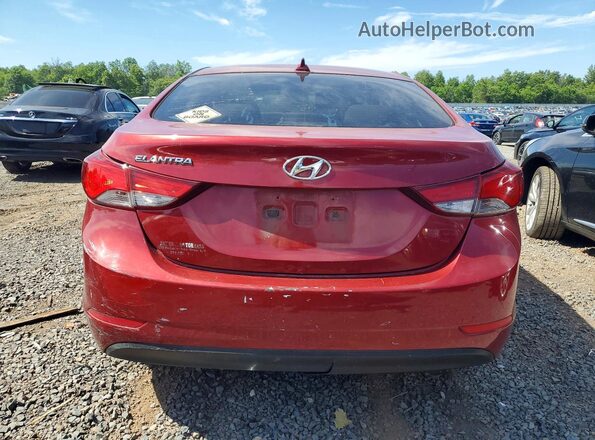 KMHDH4AE7GU574847 2016 HYUNDAI ELANTRA Burgundy Widok z tyłu