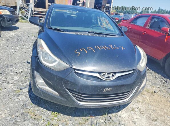 KMHDH4AE7GU613162 2016 HYUNDAI ELANTRA Black Вид спереду