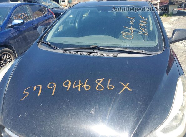 KMHDH4AE7GU613162 2016 HYUNDAI ELANTRA Black Вид задньої частини салону