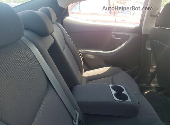 KMHDH4AE7GU613162 2016 HYUNDAI ELANTRA Black Вид задніх сидінь